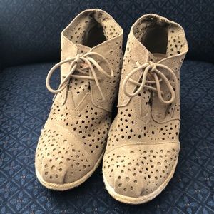 TOMS Suede cutout Espadrilles